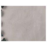 Etched Glass Christmas Tree Round Platter & Twelve Christmas Tree Napkin Rings Etched Glass Christmas Tree Round Platter & Twelve Christmas Tree Napkin Rings