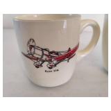 Three Airplane Themed Coffee Mugs Three Airplane Themed Coffee Mugs