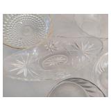 Lot of Assorted Glass Serving & Decor Pieces - Some with Gold Rim Lot of Assorted Glass Serving & Decor Pieces - Some with Gold Rim