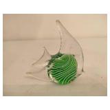 Glass Fish Paperweight and Angel Cup Glass Fish Paperweight and Angel Cup