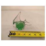 Glass Fish Paperweight and Angel Cup Glass Fish Paperweight and Angel Cup