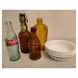 Vintage Bottles & Corelle Bowls Vintage Bottles & Corelle Bowls