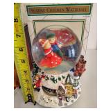 Holiday Revolving Lighthouse, Tealight Holder & Skating Children Waterglobe Holiday Revolving Lighthouse, Tealight Holder & Skating Children Waterglobe