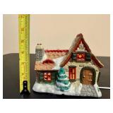 Authentic Christmas Valley Set of Three Lighted Houses Authentic Christmas Valley Set of Three Lighted Houses