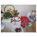 Brass Horns, Pine Cones & Holiday Decor Brass Horns, Pine Cones & Holiday Decor