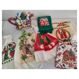 Holiday Linens, Pot Holders & Whimsical Tea Pot Holiday Linens, Pot Holders & Whimsical Tea Pot