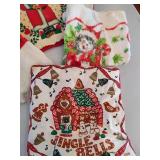 Holiday Linens, Pot Holders & Whimsical Tea Pot Holiday Linens, Pot Holders & Whimsical Tea Pot