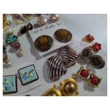 Large Lot of Vintage Earrings - All Clip Large Lot of Vintage Earrings - All Clip