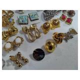 Large Lot of Vintage Earrings - All Clip Large Lot of Vintage Earrings - All Clip