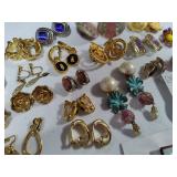 Large Lot of Vintage Earrings - All Clip Large Lot of Vintage Earrings - All Clip
