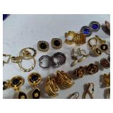 Large Lot of Vintage Earrings - All Clip Large Lot of Vintage Earrings - All Clip