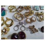 Large Lot of Vintage Earrings - All Clip Large Lot of Vintage Earrings - All Clip