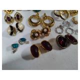 Large Lot of Vintage Earrings - All Clip Large Lot of Vintage Earrings - All Clip