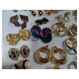 Large Lot of Vintage Earrings - All Clip Large Lot of Vintage Earrings - All Clip
