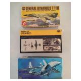Three Small Model Airplane Kits Three Small Model Airplane Kits