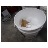 Partial Buckets of Polyethylene & Hopper