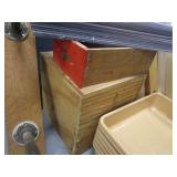 Large Lot of Misc Wood pcs, Plexi Glass, Tubs (see all pics)