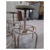 (6) Adjustable Height Shop Stools