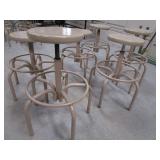 (6) Adjustable Height Shop Stools