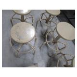(6) Adjustable Height Shop Stools