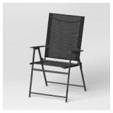 Sling Patio Dining Folding Chair Black - Room Essentials Sling Patio Dining Folding Chair Black - Room Essentials