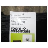 Sling Patio Dining Folding Chair Black - Room Essentials Sling Patio Dining Folding Chair Black - Room Essentials