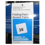 Folding Round Patio Accent Table Clear - Room Essentials Folding Round Patio Accent Table Clear - Room Essentials