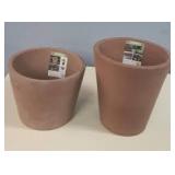 2 Planters-Southern Patio Vaso 10 in. x 10.87 in. Tall Terracotta Clay Pot, Vaso 9.8 in. x 6.7 in. Terracotta Clay Pot 2 Planters-Southern Patio Vaso 10 in. x 10.87 in. Tall Terracotta Clay Pot, Vaso 9.8 in. x 6.7 in. Terracotta Clay Pot