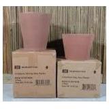 2 Planters-Southern Patio Vaso 10 in. x 10.87 in. Tall Terracotta Clay Pot, Vaso 9.8 in. x 6.7 in. Terracotta Clay Pot 2 Planters-Southern Patio Vaso 10 in. x 10.87 in. Tall Terracotta Clay Pot, Vaso 9.8 in. x 6.7 in. Terracotta Clay Pot
