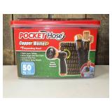 As Seen on TV 50' Pocket Hose Copper Bullet Thumb Spray Nozzle Black Expandable Hose As Seen on TV 50' Pocket Hose Copper Bullet Thumb Spray Nozzle Black Expandable Hose