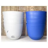 8 Self-Watering Plastic Indoor Outdoor Planter Pots Gray & Blue 12'x12' - Room Essentials (some bent) 8 Self-Watering Plastic Indoor Outdoor Planter Pots Gray & Blue 12'x12' - Room Essentials (some bent)
