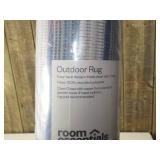 3'10'x5'4' Color Blocked Striped Rectangular Indoor/Outdoor Area Rug, Blue & White 3'10'x5'4' Color Blocked Striped Rectangular Indoor/Outdoor Area Rug, Blue & White