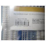 3'10'x5'4' Color Blocked Striped Rectangular Indoor/Outdoor Area Rug, Blue & White 3'10'x5'4' Color Blocked Striped Rectangular Indoor/Outdoor Area Rug, Blue & White