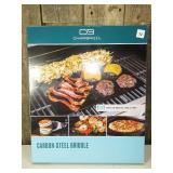 Charbroil Carbon Steel Heat-Resistant Griddle Stone Grill Topper Silver Charbroil Carbon Steel Heat-Resistant Griddle Stone Grill Topper Silver