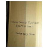 80 in. x 26 in. x 4 in. ( 2-Pack ) Outdoor Water-Resistant Replacement Chaise Lounge Seat Cushion Sky Blue 80 in. x 26 in. x 4 in. ( 2-Pack ) Outdoor Water-Resistant Replacement Chaise Lounge Seat Cushion Sky Blue