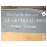 Metal Platform Bed Frame with Steel Slat Support, Black, Queen Metal Platform Bed Frame with Steel Slat Support, Black, Queen