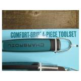 Charbroil 4pc Comfort Grip Tool Heat-Resistant Grill Cookware Set Charbroil 4pc Comfort Grip Tool Heat-Resistant Grill Cookware Set