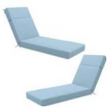 80 in. x 26 in. x 4 in. ( 2-Pack ) Outdoor Water-Resistant Replacement Chaise Lounge Seat Cushion Sky Blue 80 in. x 26 in. x 4 in. ( 2-Pack ) Outdoor Water-Resistant Replacement Chaise Lounge Seat Cushion Sky Blue