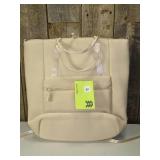 ALL IN MOTION FAUX NEOPRENE TOTE BACKPACK - TAN ALL IN MOTION FAUX NEOPRENE TOTE BACKPACK - TAN