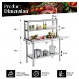 Jocisland 48' X 24' NSF Stainless Steel Work Table Jocisland 48' X 24' NSF Stainless Steel Work Table