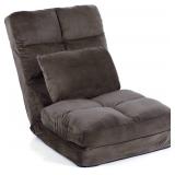 DeeLyan Floor Chair with Back Support and Pillow (Brown) DeeLyan Floor Chair with Back Support and Pillow (Brown)