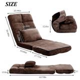 DeeLyan Floor Chair with Back Support and Pillow (Brown) DeeLyan Floor Chair with Back Support and Pillow (Brown)