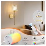 KPShine Crystal Battery Powered Wall Sconces Set of 2 KPShine Crystal Battery Powered Wall Sconces Set of 2