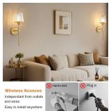 KPShine Crystal Battery Powered Wall Sconces Set of 2 KPShine Crystal Battery Powered Wall Sconces Set of 2