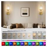 KPShine Crystal Battery Powered Wall Sconces Set of 2 KPShine Crystal Battery Powered Wall Sconces Set of 2