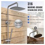 G-Promise 316 Marine Grade Stainless Steel Outdoor Shower Kit G-Promise 316 Marine Grade Stainless Steel Outdoor Shower Kit