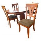 LR-  Cherry Dining Table with 4 Chairs