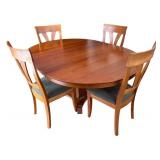 LR-  Cherry Dining Table with 4 Chairs