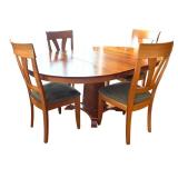 LR-  Cherry Dining Table with 4 Chairs