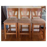 K - Set of Three Cherry Bar Stools